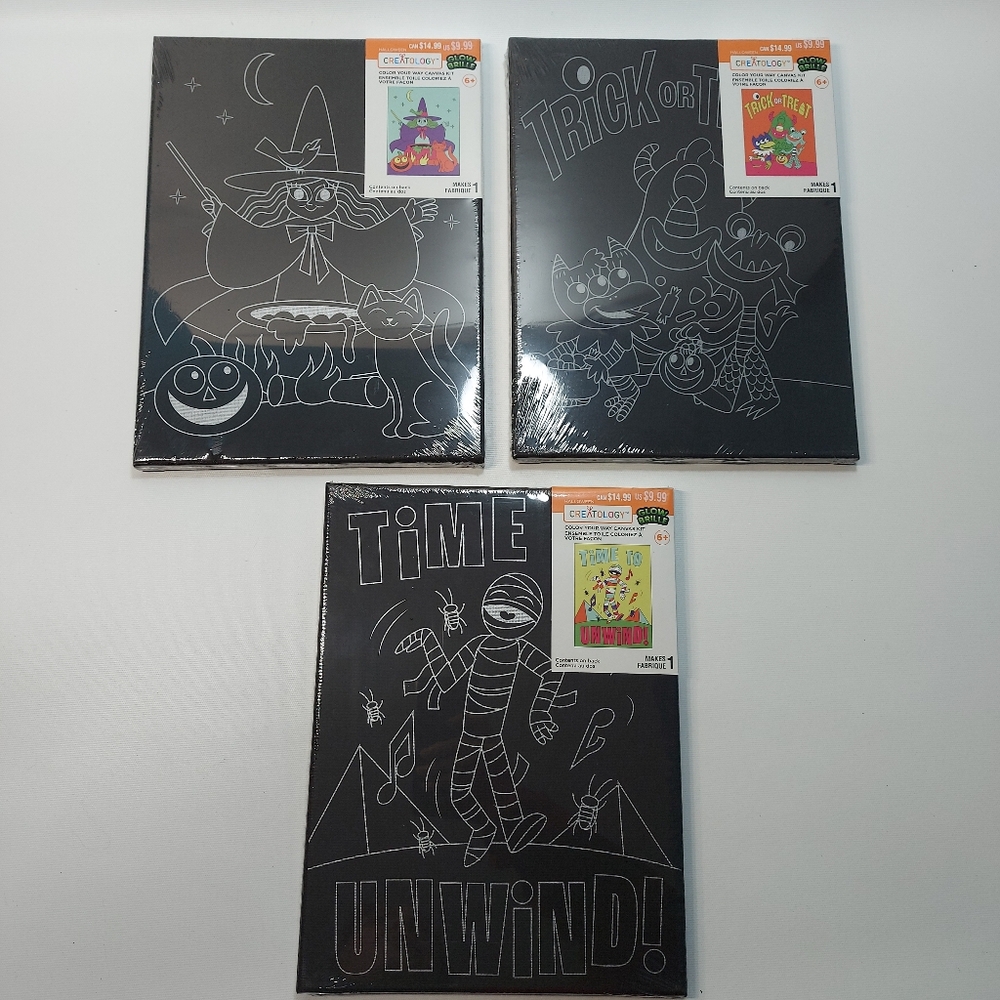 Creatology Halloween Glow In The Dark Colour Your Way Canvas Painting Kits (3)